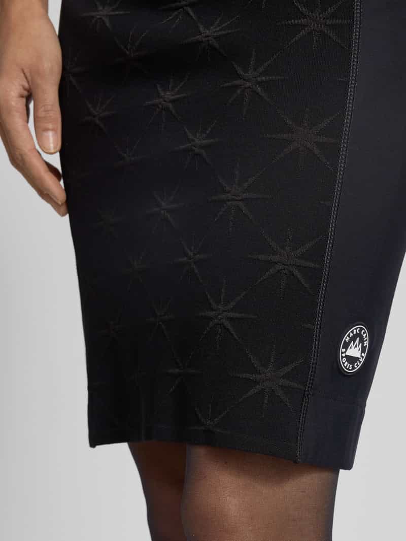 Marc Cain Rok van viscosemix met logo-applicatie