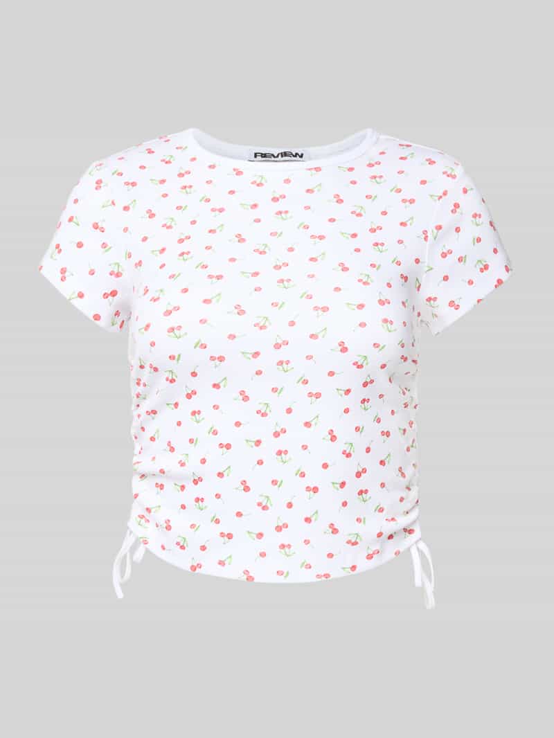 Kort T-shirt met plooien