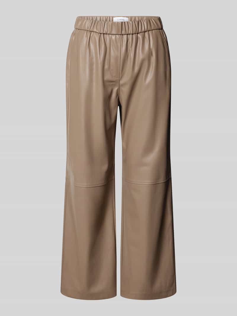 comma Bootcut-broek in leerlook