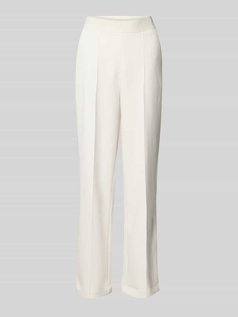 monari Regular fit stoffen broek met vaste persplooien