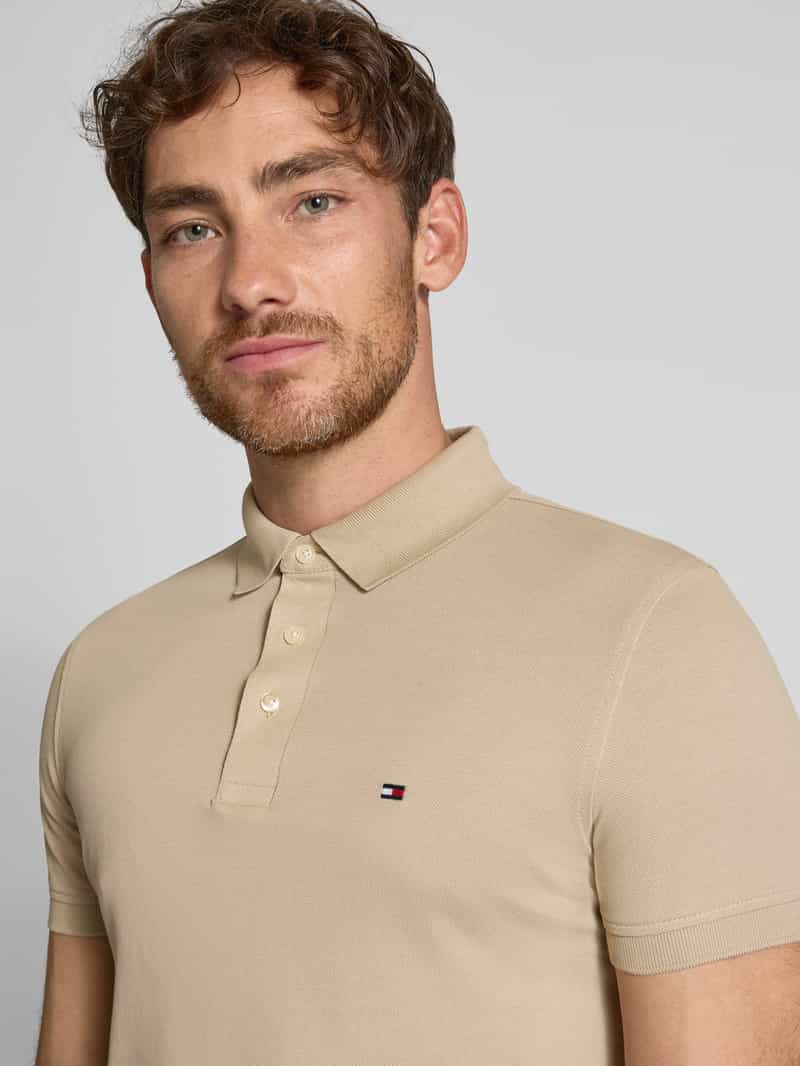 Tommy Hilfiger Slim fit poloshirt van een mix van katoen en elastaan