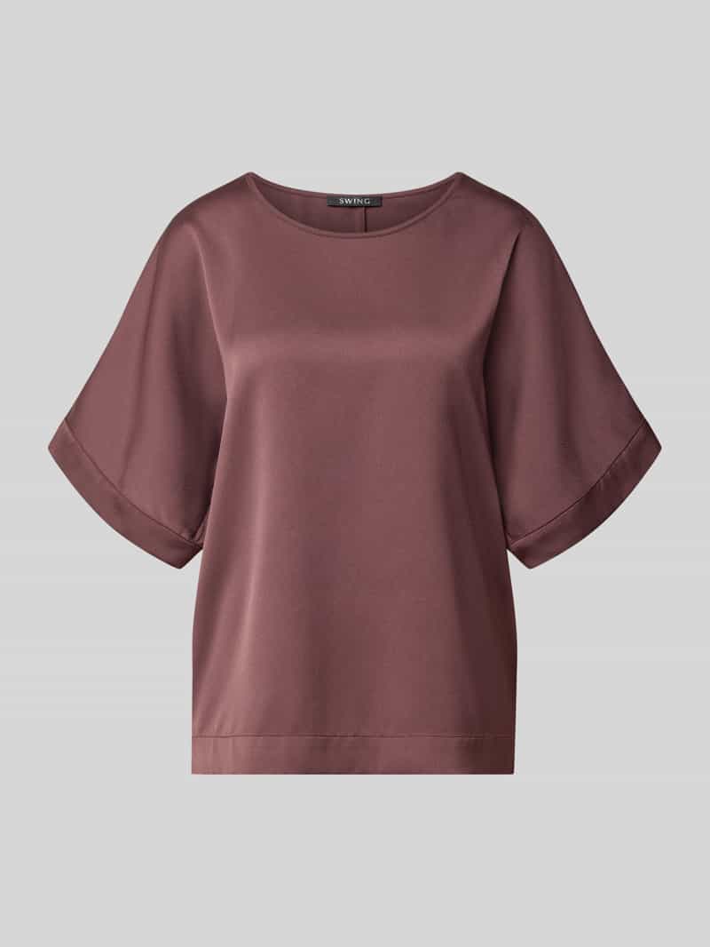 relaxed fit t-shirt van satijn
