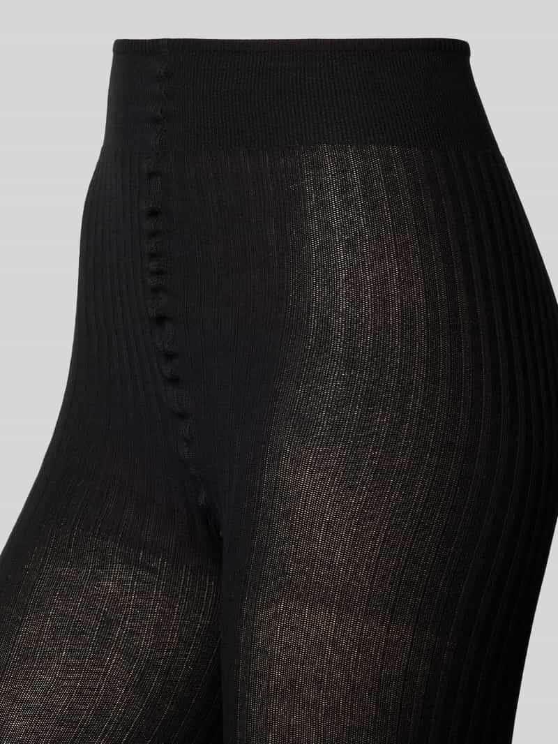 Falke Panty met structuurmotief, model 'Family' zwart, foto 3