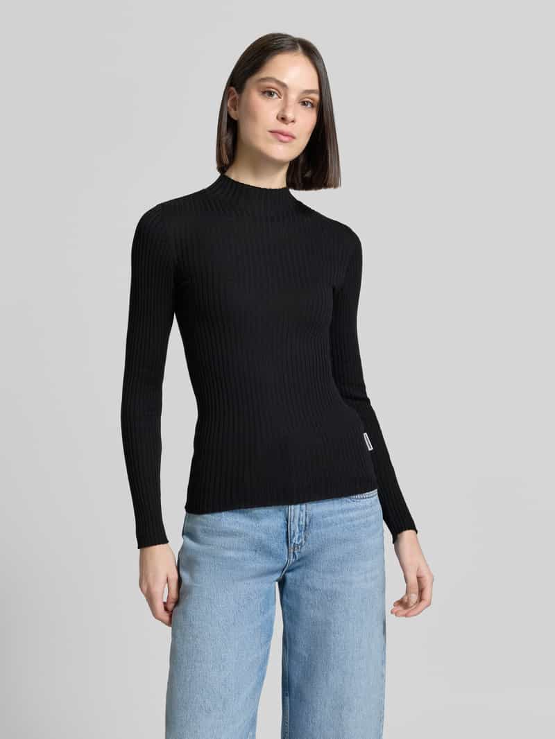 ARMEDANGELS slim fit gebreide pullover van puur katoen model 'ALAANIA' zwart, foto 3