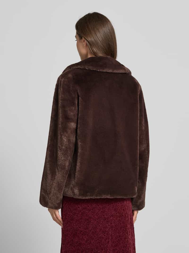 Jake*s Collection Zachte jas van imitatiebont met platte kraag