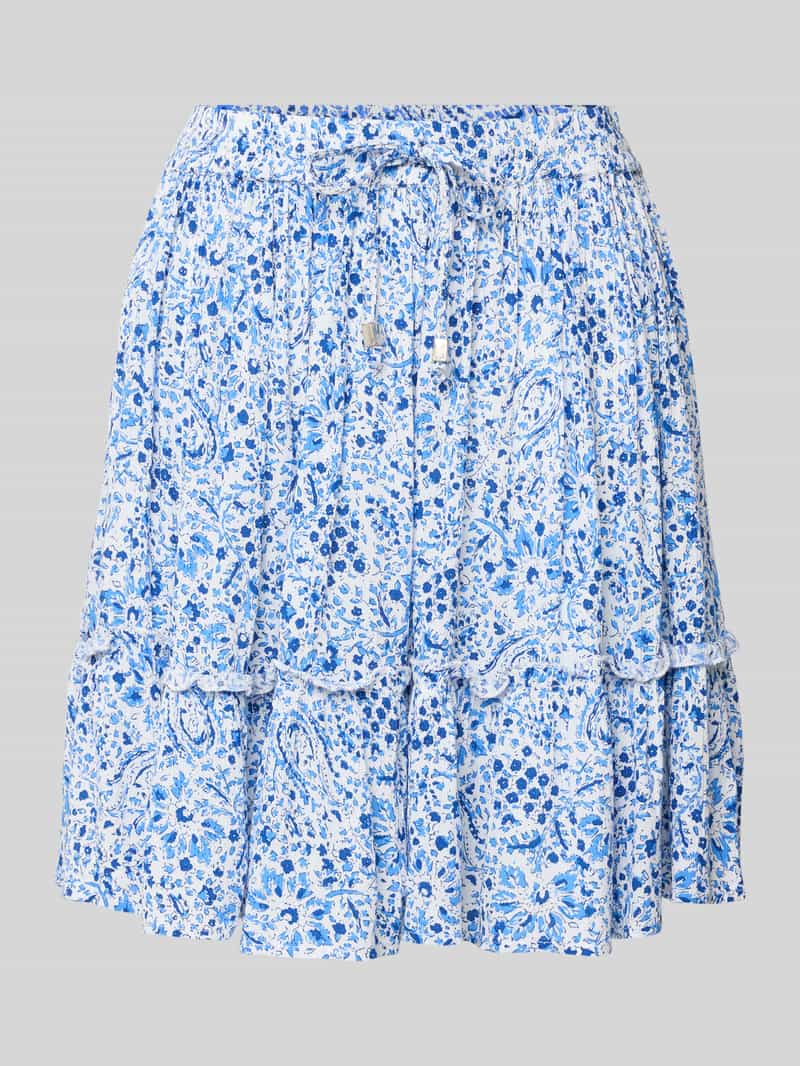 Only Uitlopende minirok van pure viscose model 'IBIZA'