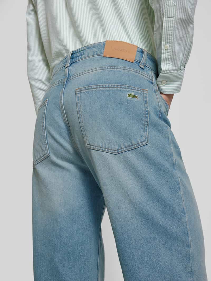 Lacoste Loose fit jeans met labeldetail