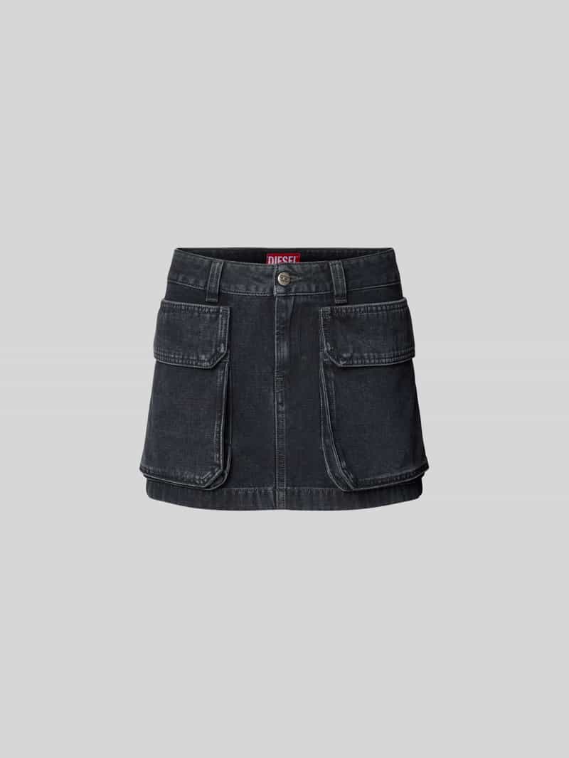 Jeansrok met klepzakken