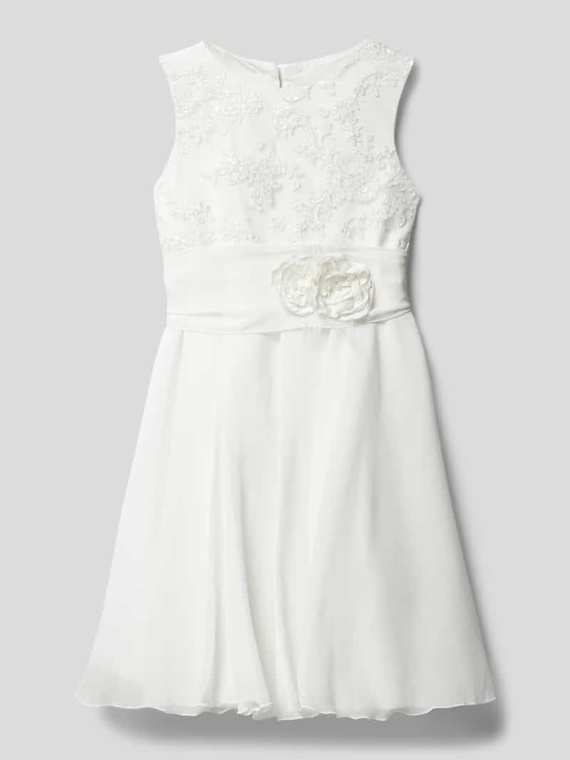 Communiejurk met kanten inzetstuk Monny