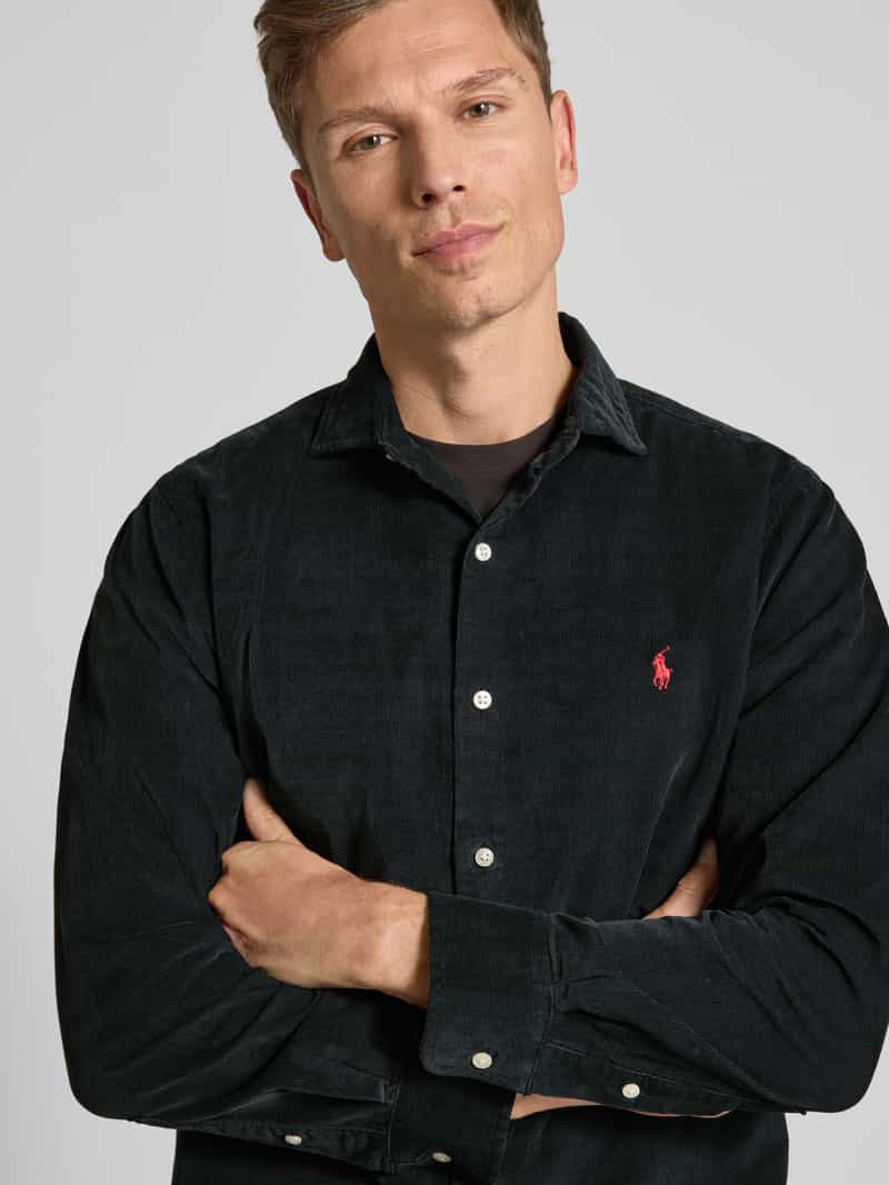 Polo Ralph Lauren Regular fit vrijetijdsoverhemd met logostitching model 'CORDUROY'