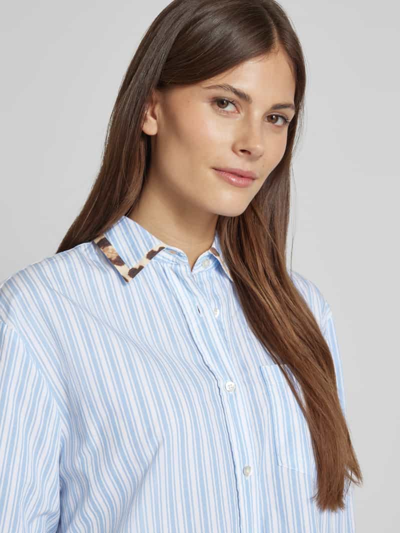 Emily Van den Bergh Regular fit overhemdblouse met borstzak