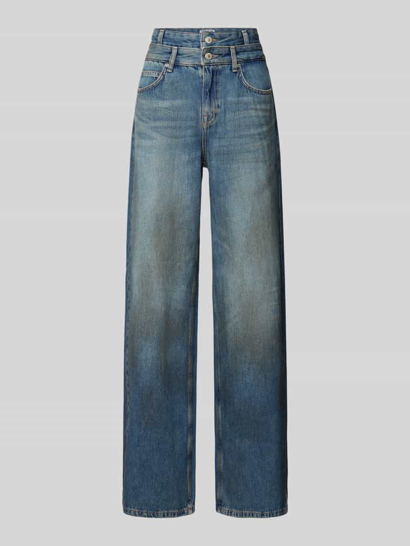 Only Wide leg jeans met dubbele tailleband model 'ESME-HOPE'