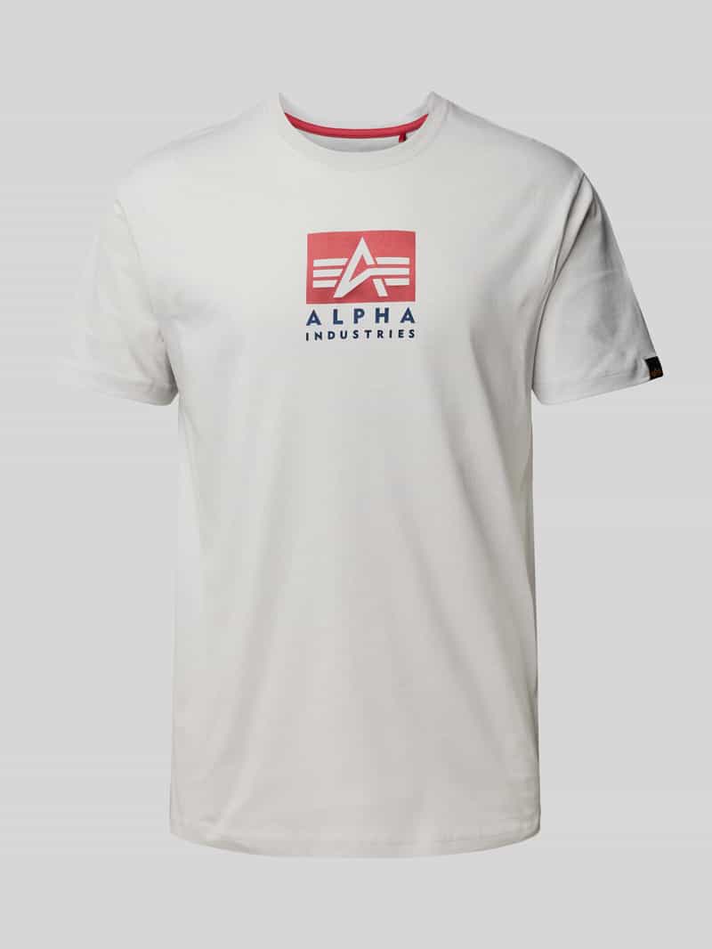 Alpha Industries Shirt met ronde hals Satin Logo T