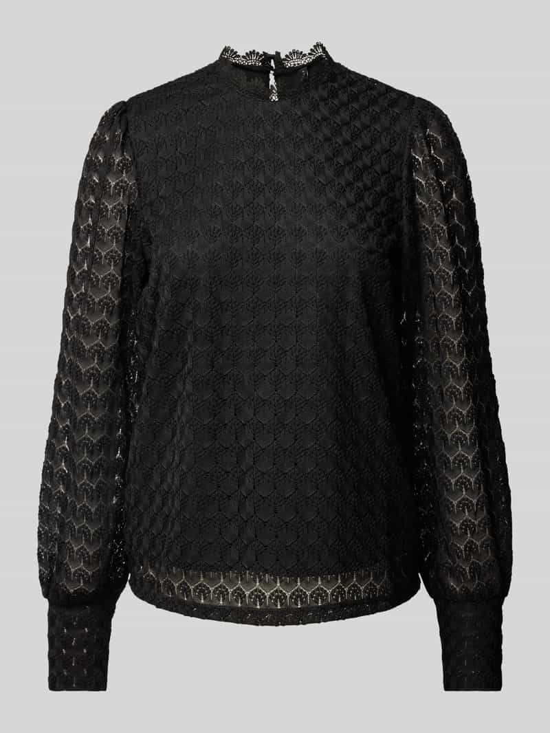 Only Blouse met lange mouwen en kanten kraag model 'NICE'