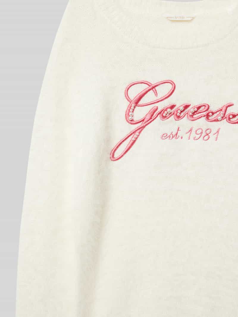 Guess Gebreide pullover met labelstitching