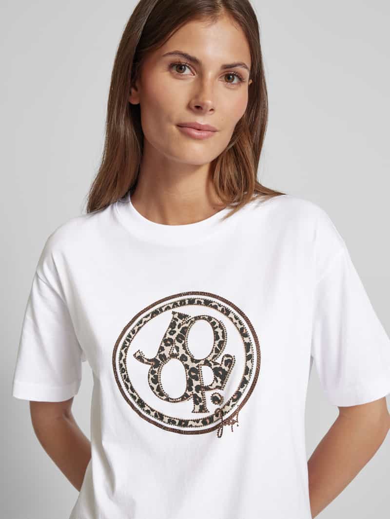 Joop! T-shirt met labelprint