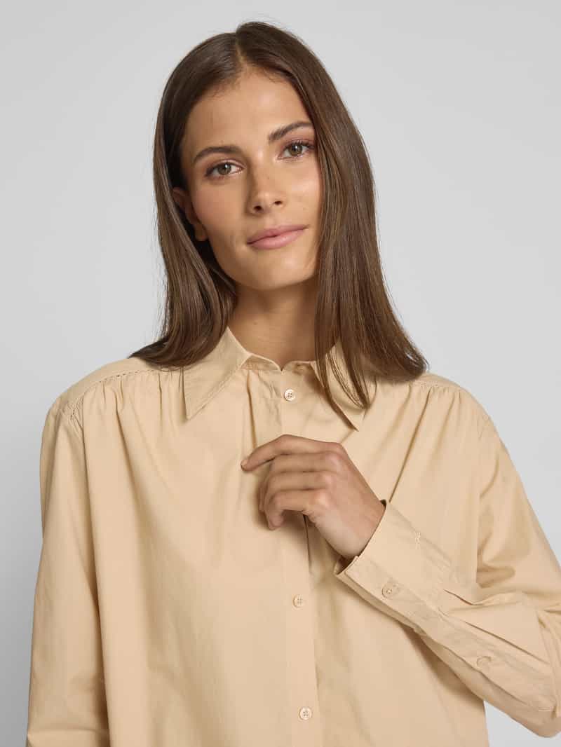 Boss Orange Relaxed fit blouse met kentkraag model 'Belegant'