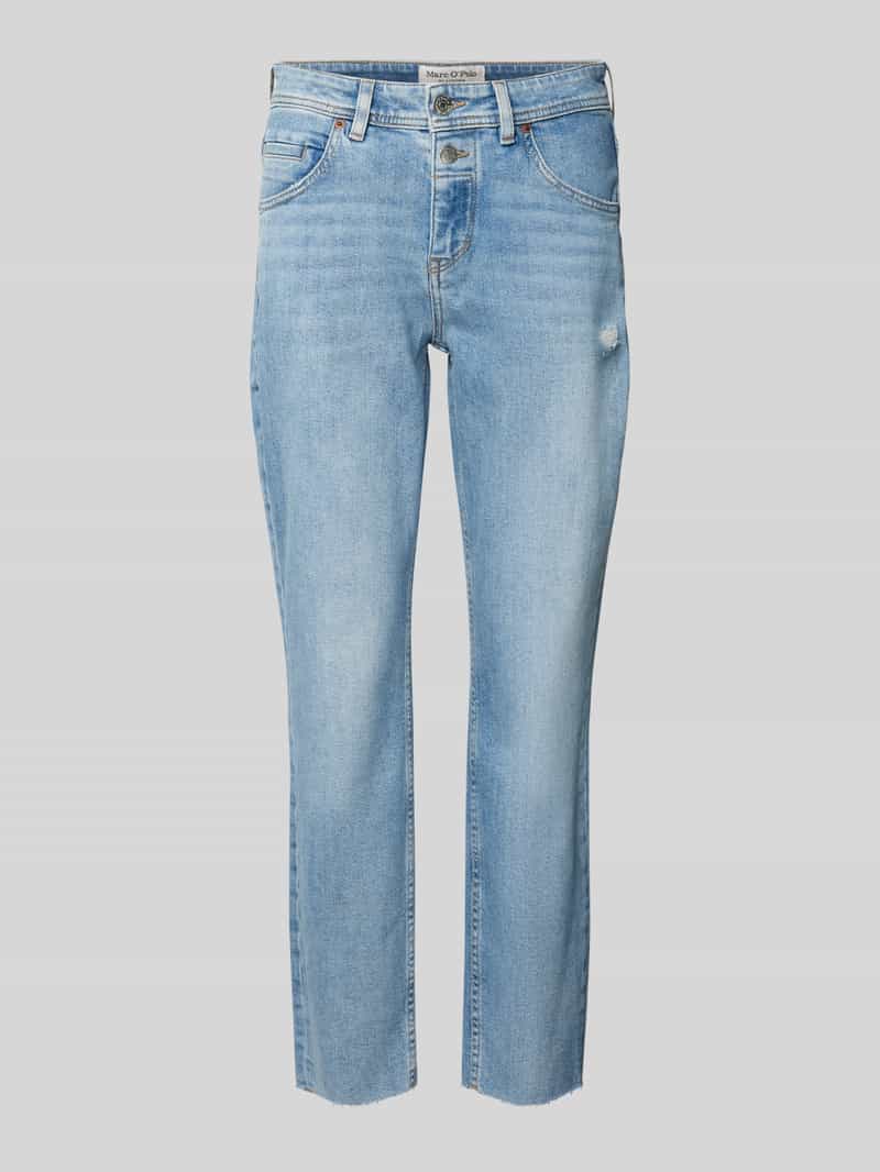 Marc O'Polo Korte boyfriend jeans in used-look model 'THEDA'
