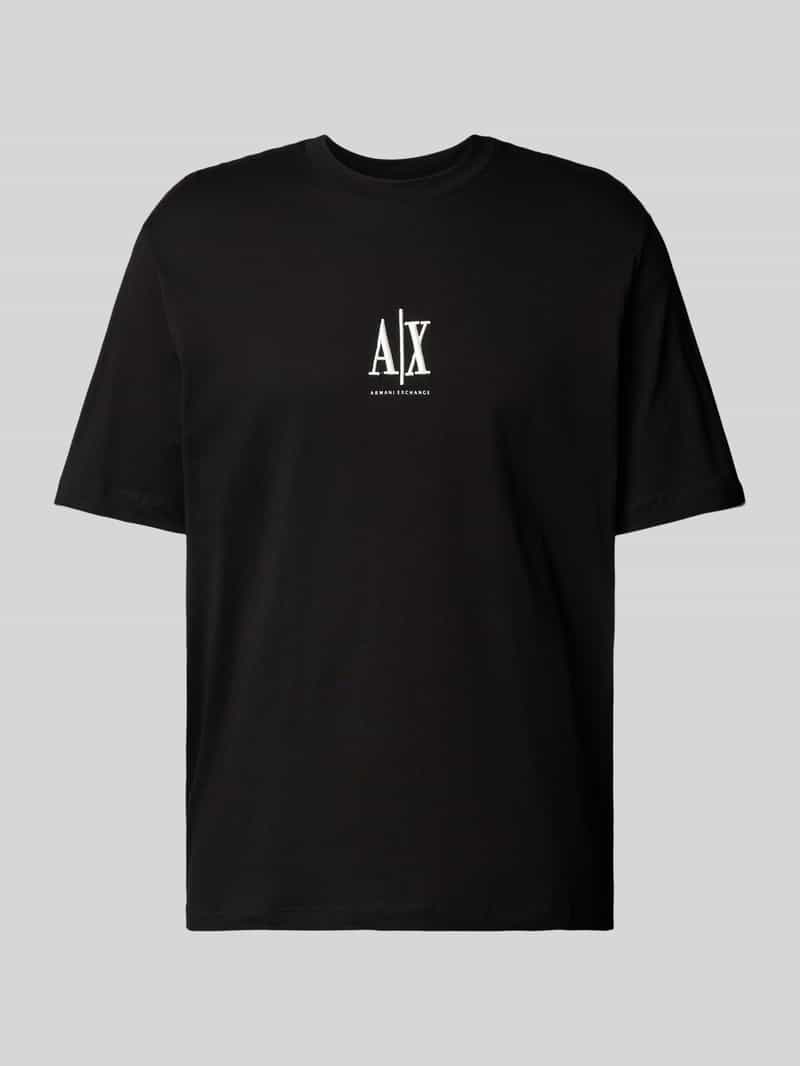 Armani Exchange T-shirt met labelprint