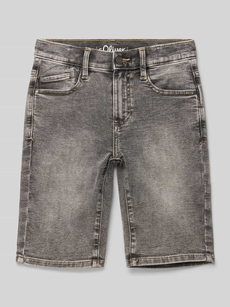 s.Oliver RED LABEL Korte slim fit jeans van katoenmix