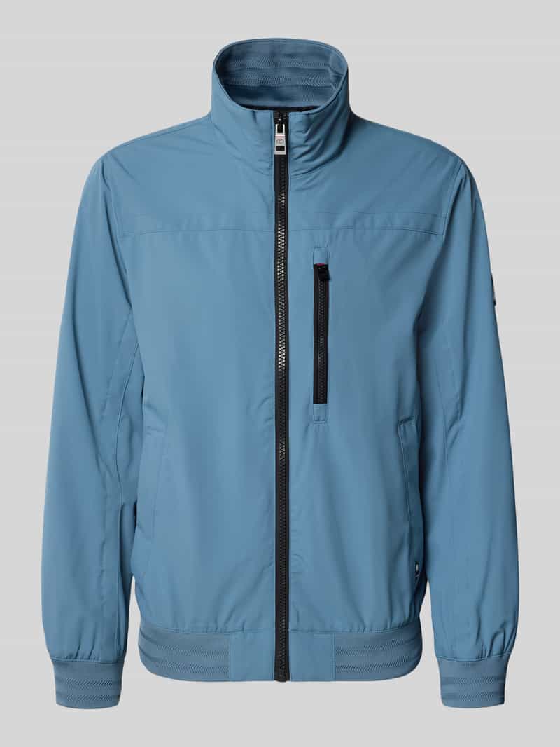 Tom Tailor Comfort Fit Blouson mit geripptem Rumpfabschluss in Jeansblau, Größe S 2013326S