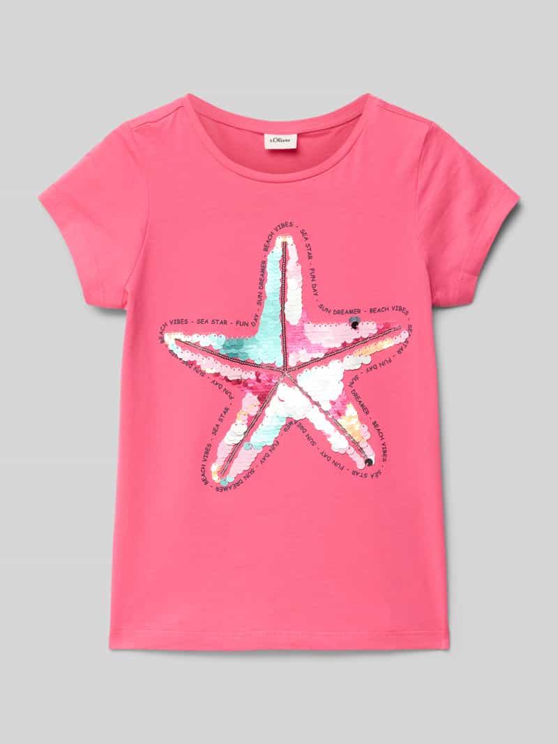 s.Oliver RED LABEL Regular fit T-shirt met interactief design