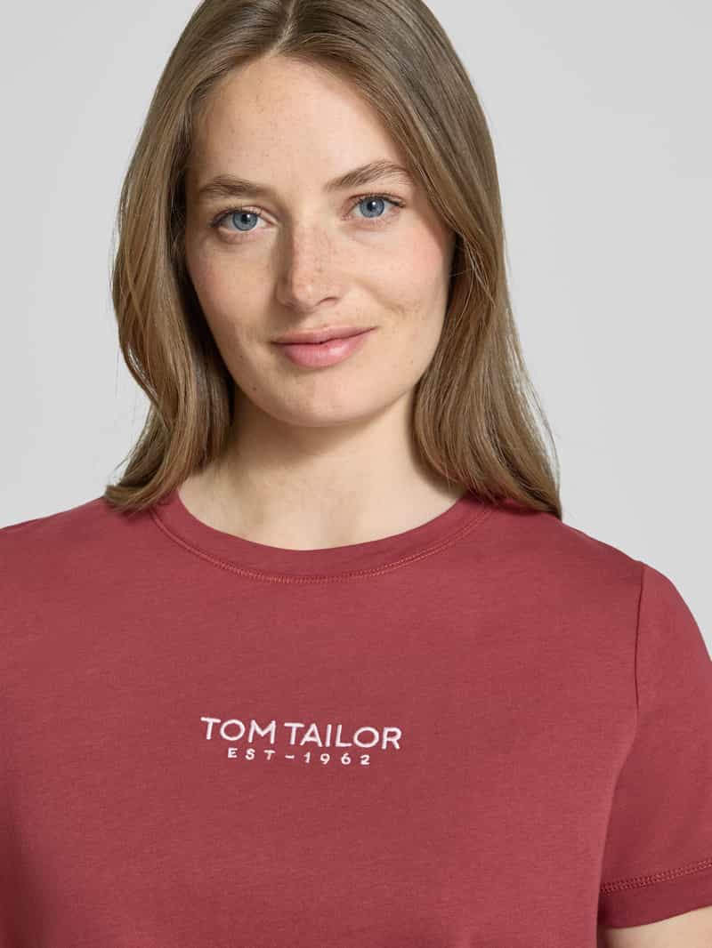 Tom Tailor Regular fit T-shirt van puur katoen