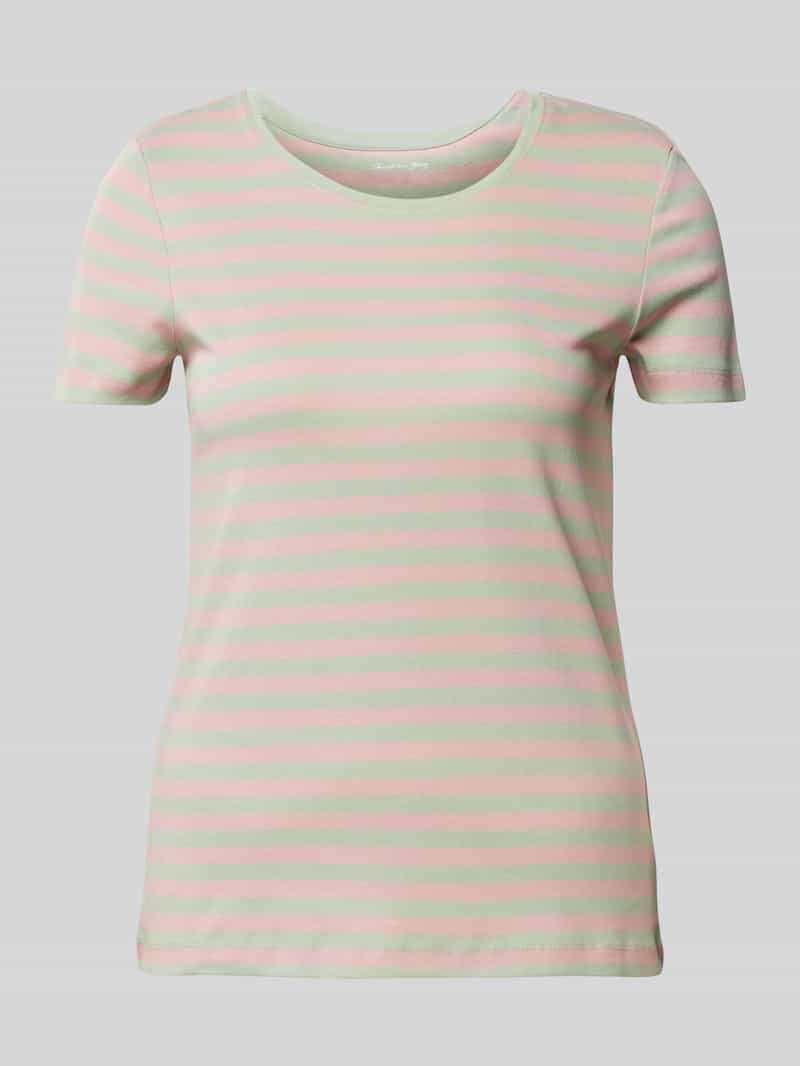 Christian Berg Woman T-shirt met geribde ronde hals