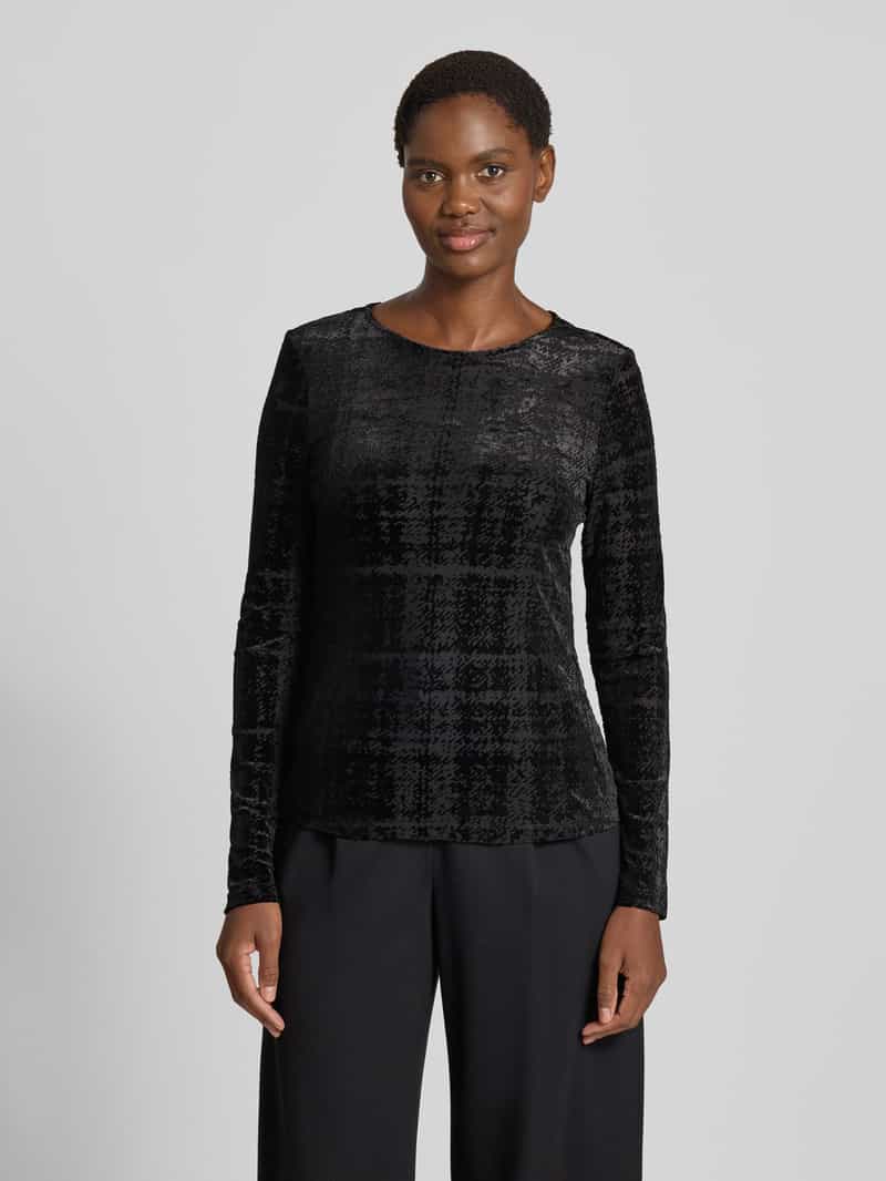 Christian Berg Woman Selection shirt met lange mouwen met structuurpatroon