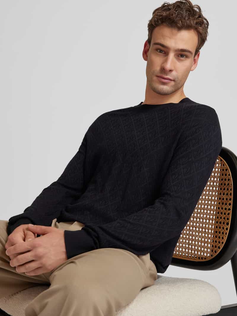 Armani Exchange Gebreide pullover met ronde hals
