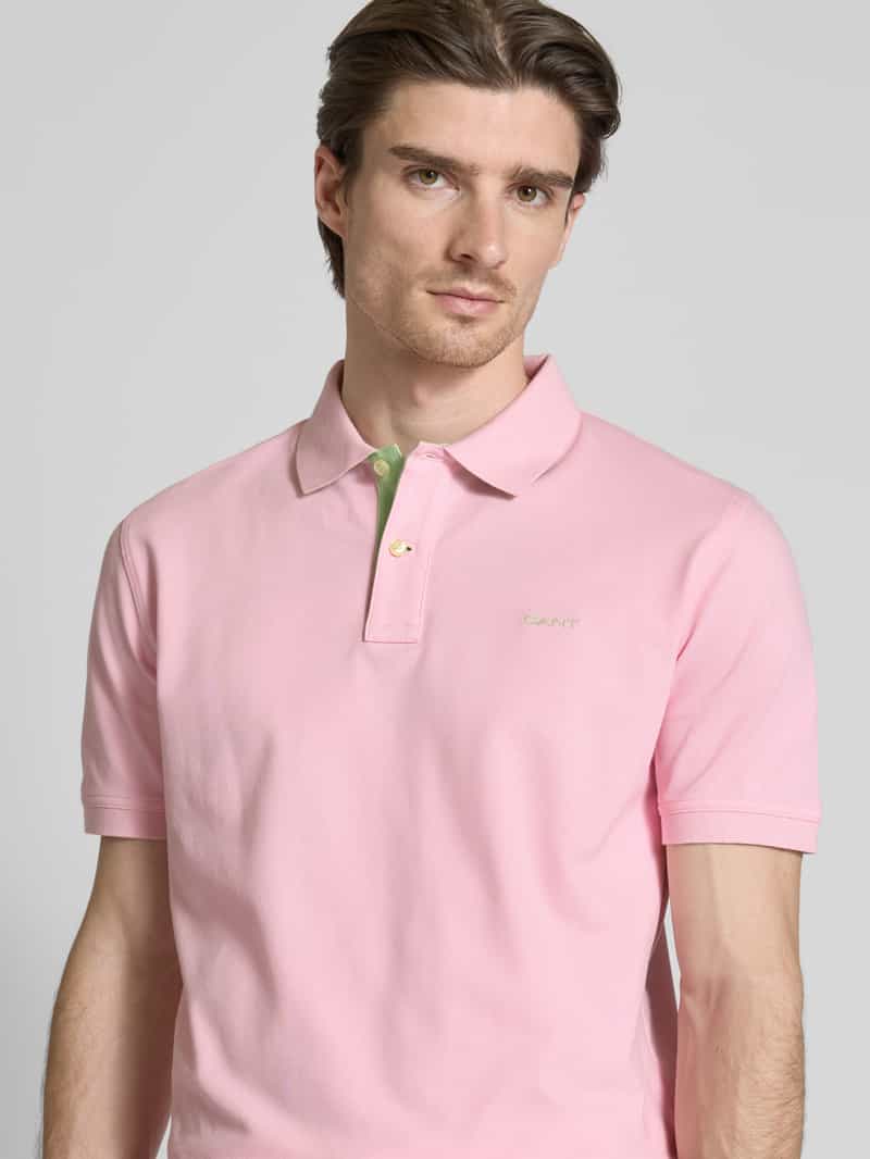 Gant Regular fit poloshirt met labelstitching