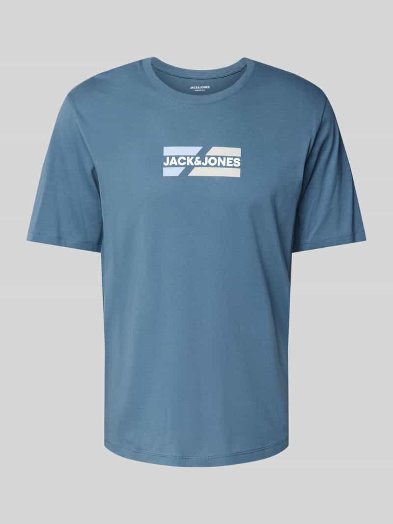 jack & jones T-shirt met labelprint model 'CORP'