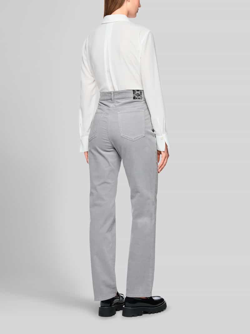 Marc Cain straight fit broek met corduroystructuur