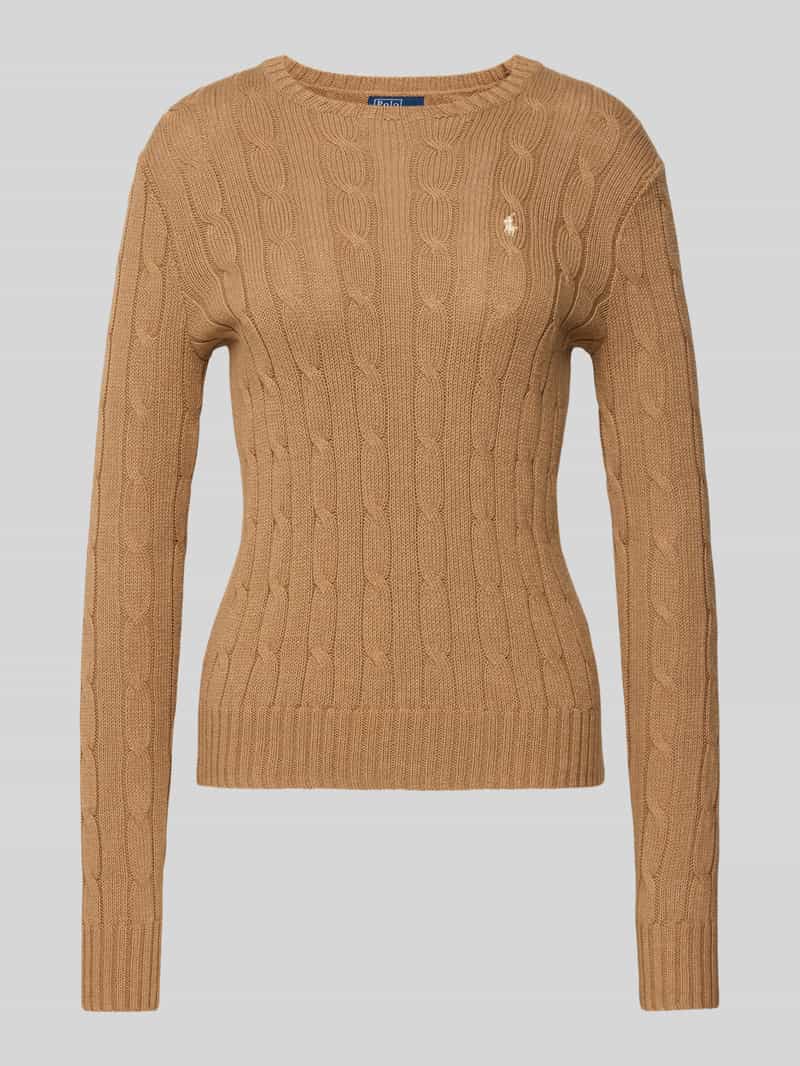 Polo Ralph Lauren Gebreide pullover met kabelpatroon model 'JULIANNA'