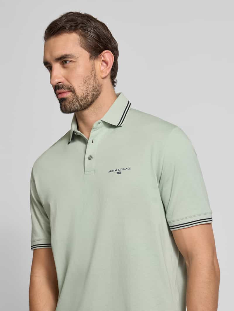 Armani Exchange Poloshirt met labelprint