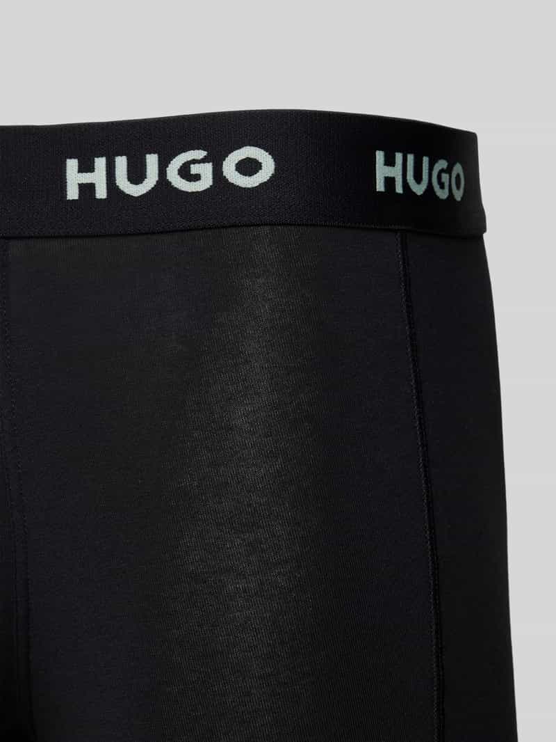 HUGO Boxershort met elastische band met logo in een set van 3 stuks