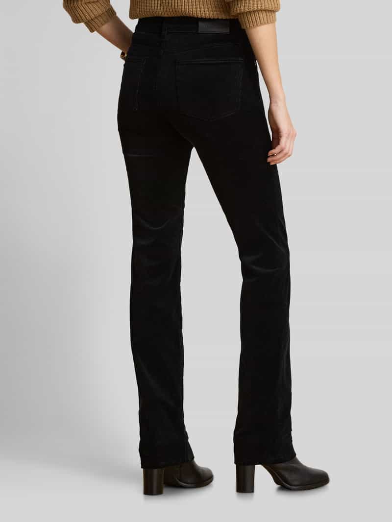 Lauren Ralph Lauren Mid waist broek met corduroy structuur