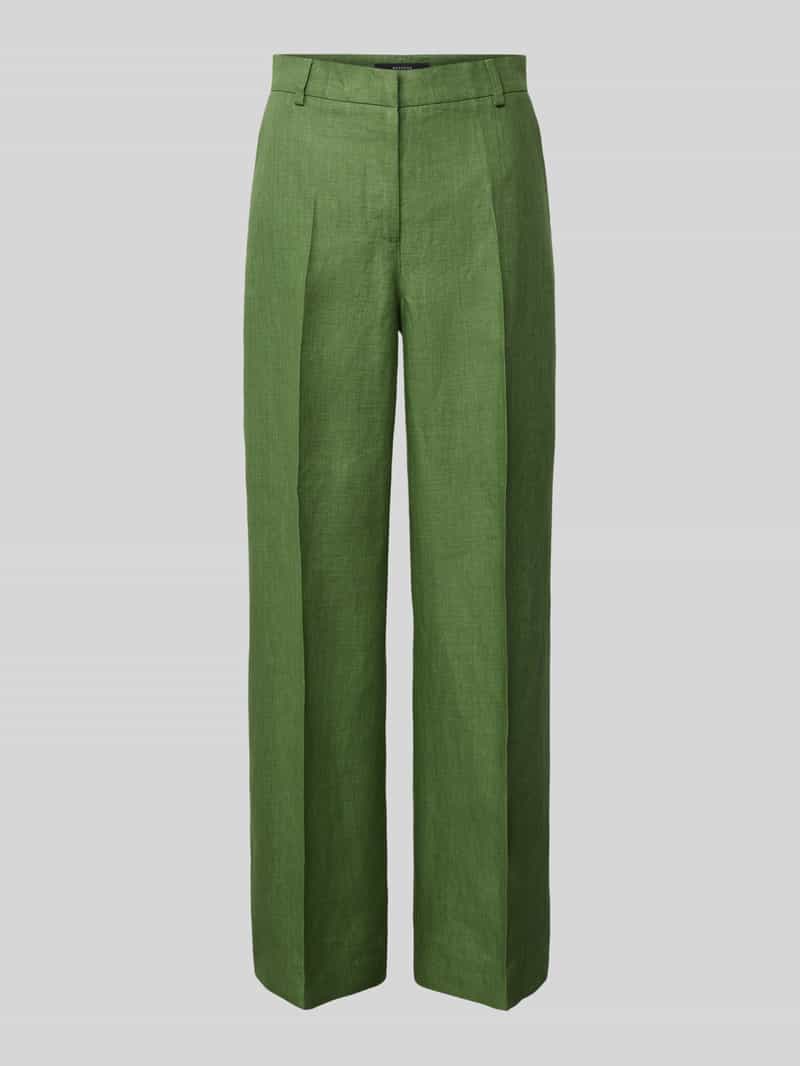 Weekend Max Mara Wide leg linnen broek met persplooien model 'MALIZIA'