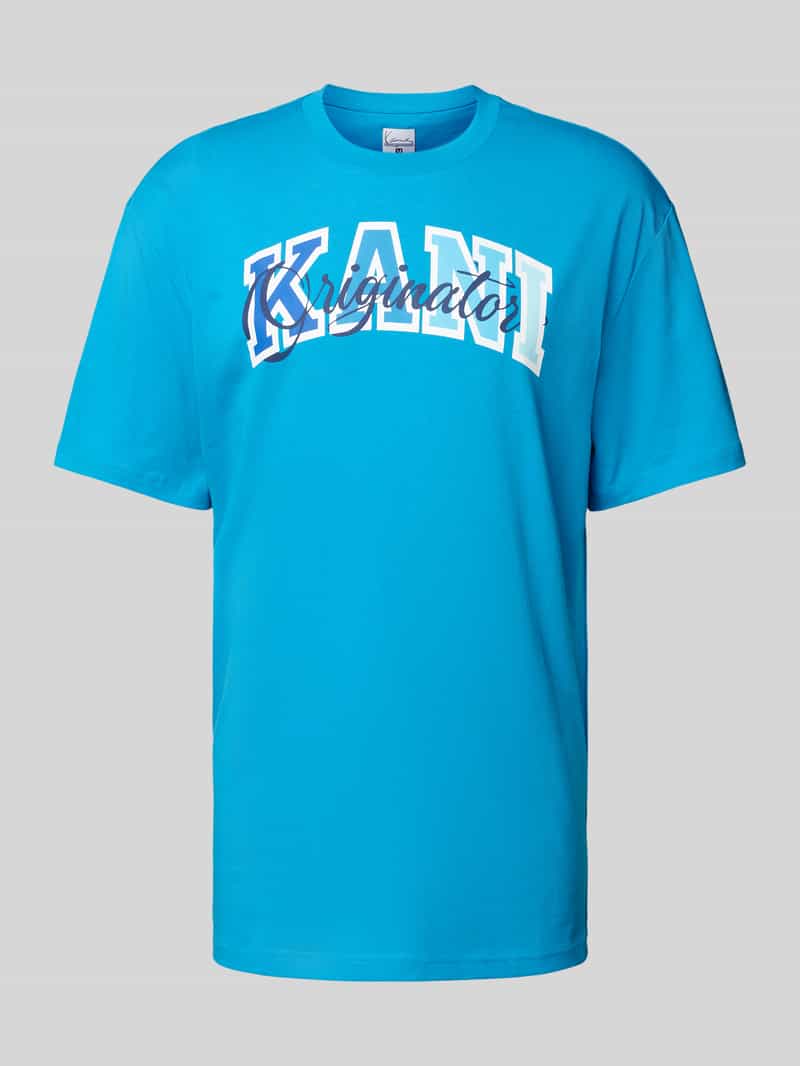 Karl Kani T-shirt met labelprint model 'Serif'