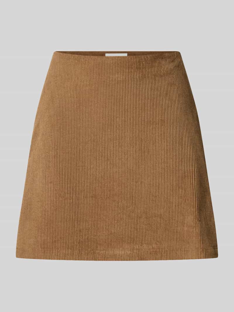 Regular fit minirok van katoenmix in corduroy look