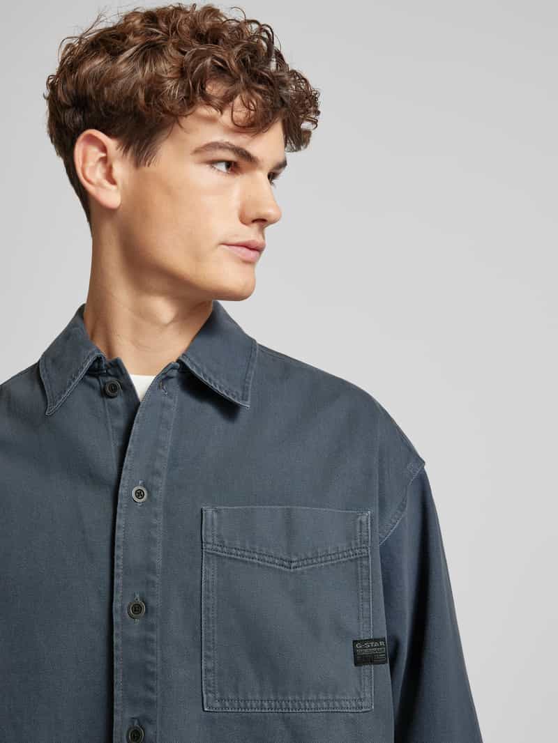 G-Star Raw Boxy fit jeansoverhemd met labeldetail