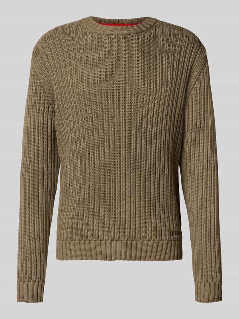HUGO Regular fit gebreide pullover van puur katoen model 'SRIBBEN_1'