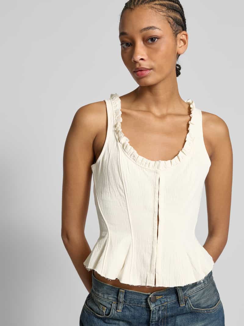Weekday Skinny fit blousetop met haakjessluiting