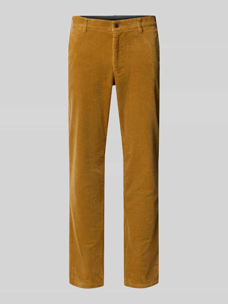 Christian Berg Men Straight fit corduroy broek met Franse steekzakken
