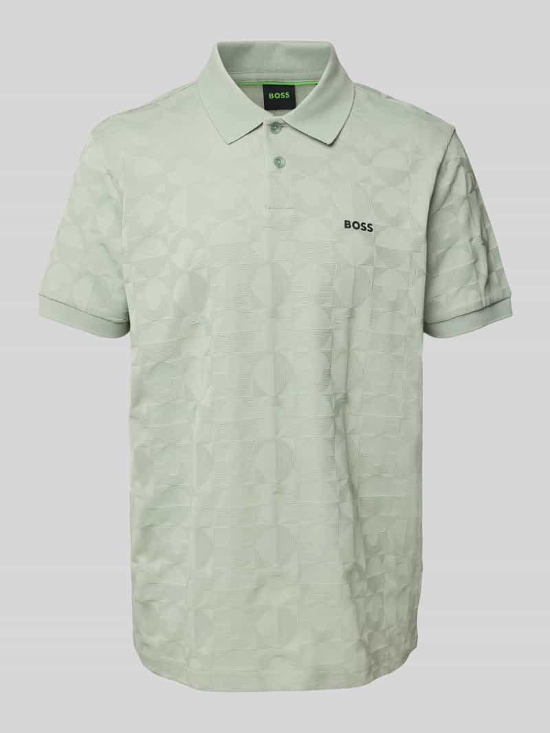 BOSS Green Regular fit poloshirt met labeldetail model 'Pirax'