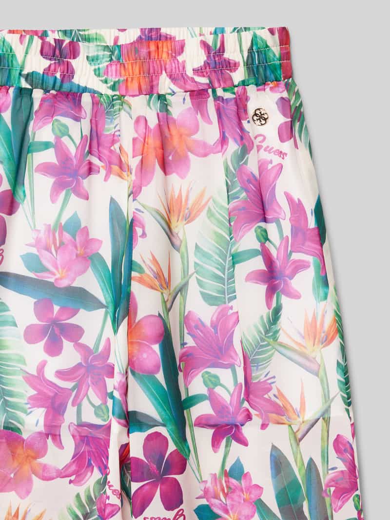 Guess Loose fit stoffen broek met motiefprint model 'PALAZZO'