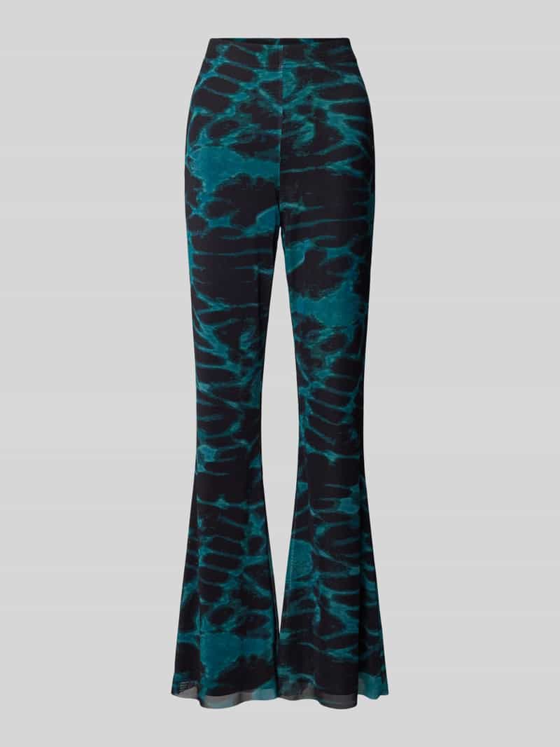 Colourful Rebel Flared stoffen broek met elastische band