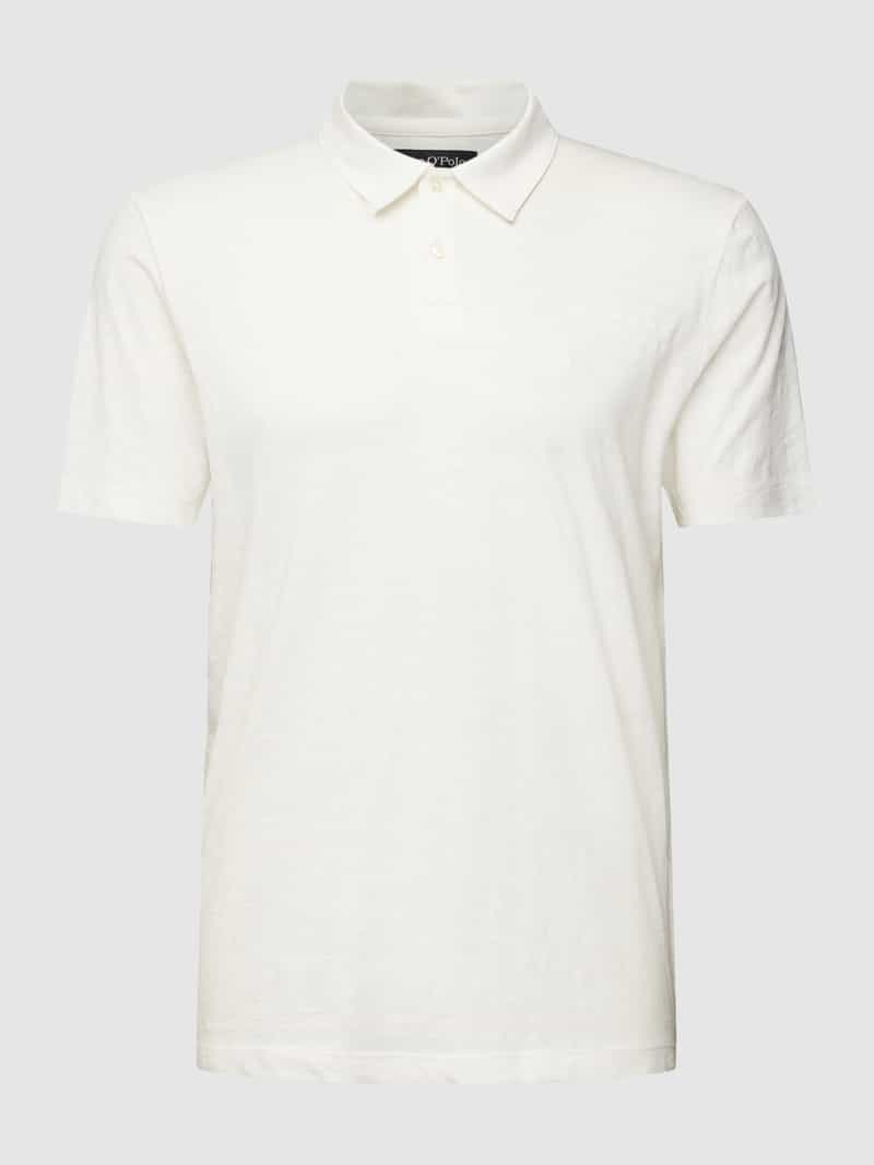 MARC O POLO Shaped fit poloshirt met labelstitching