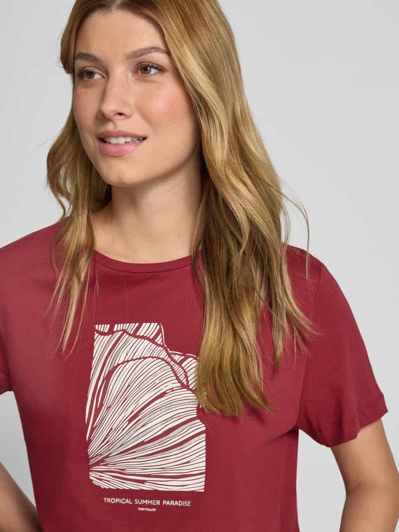 Tom Tailor Regular fit T-shirt van puur katoen
