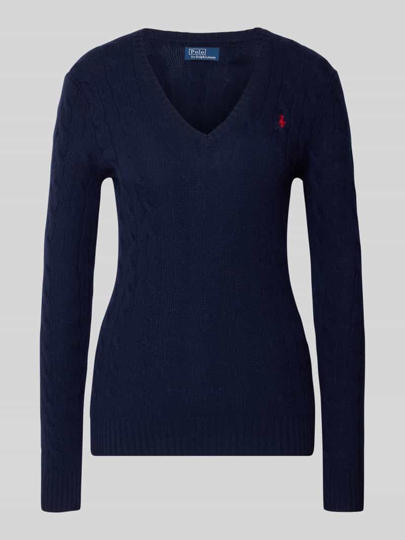Polo Ralph Lauren Shirt met lange mouwen in gebreide look met kasjmier model 'KIMBERLY'